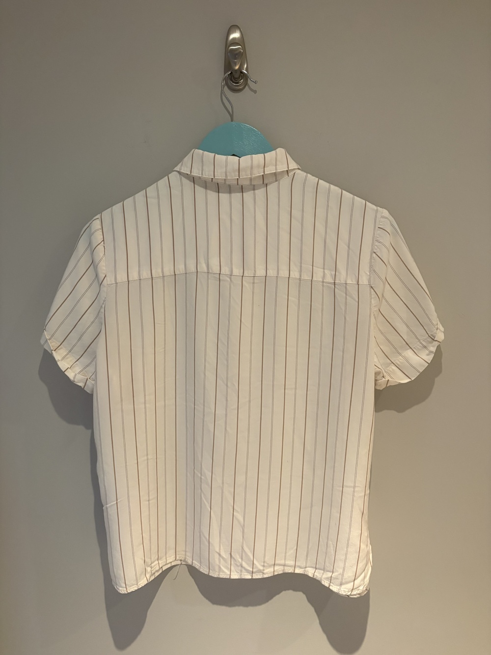 Cream Striped Viscose Blouse - Picture 3 of 3